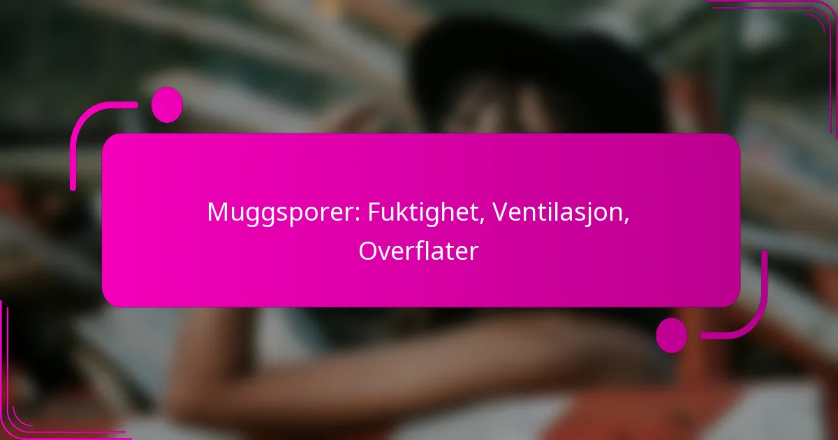 Muggsporer: Fuktighet, Ventilasjon, Overflater